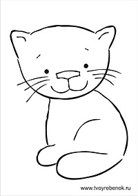 Раскраска кошечка