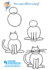 Как нарисовать кошку