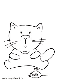 Раскраска кот