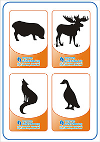 Угадай животное - кабан, лось, лиса, утка