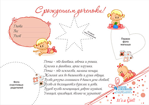 Стенгазета с рождением дочки