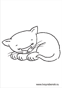 Раскраска котеночек