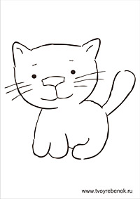 Раскраска кошка