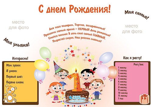 Стенгазета на годик. Стенгазета ко Дню рождения ребенка
