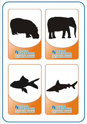 Угадай животное - бегемот, слон, рыба, акула