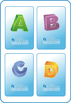 Английская буква A, B, C, D