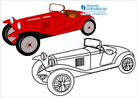 Раскраска легковой автомобиль