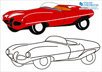Раскраска спортивный автомобиль