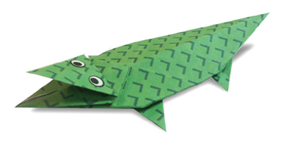 Оригами крокодил