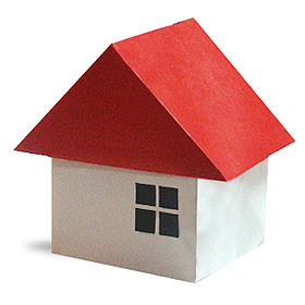 Объемное 3д оригами дом