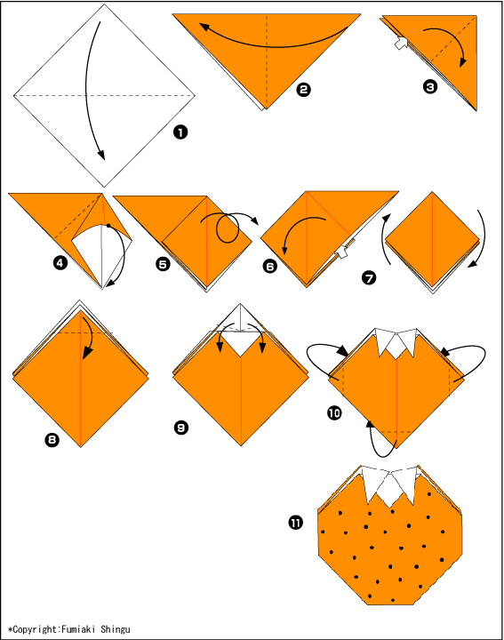 Схема оригами хурма