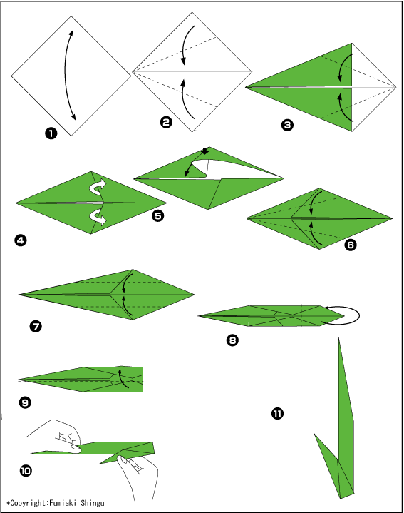Схема оригами ирис