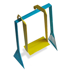 Объемное 3д оригами качель