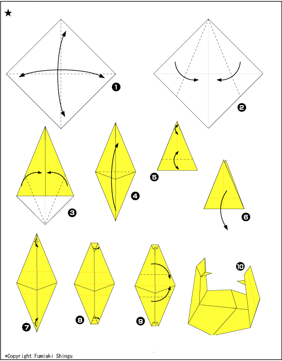 Схема объемное 3д оригами качели