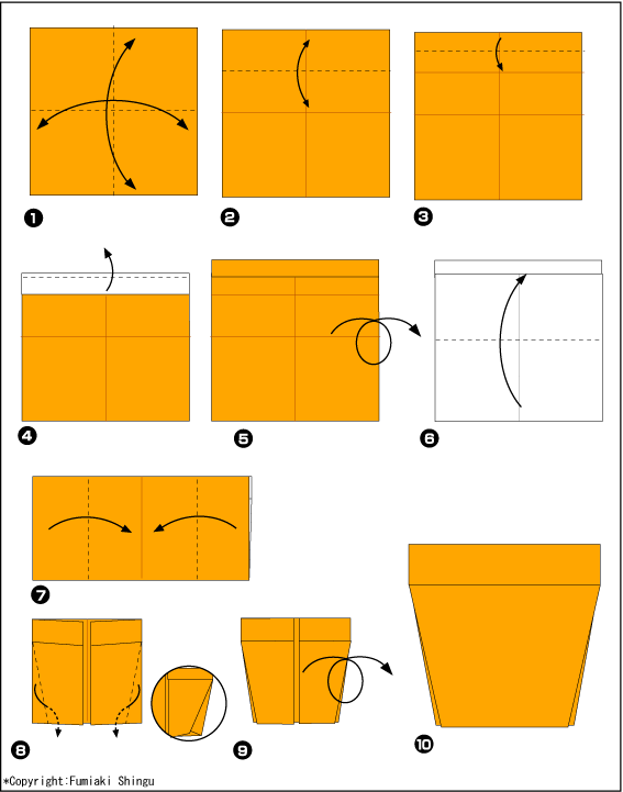 Оригами кактус схема