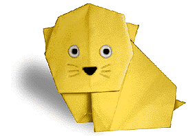 Оригами котенок