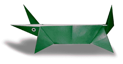 Оригами крокодил