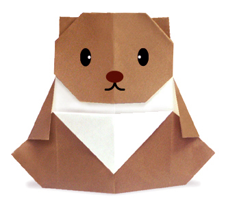 Оригами медвежонок