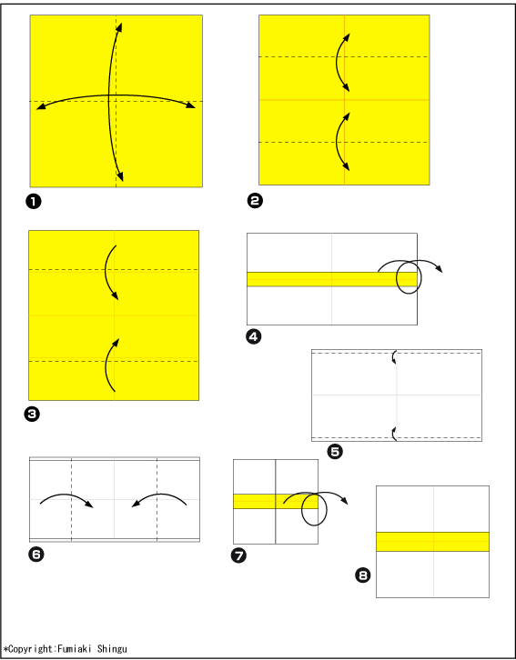 Схема оригами знак минус