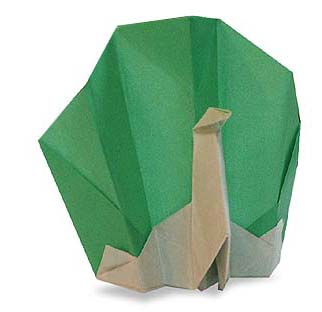 Оригами павлин