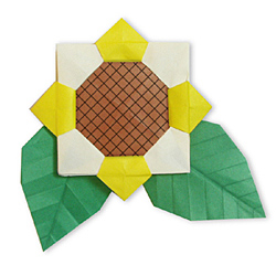 Оригами подсолнух