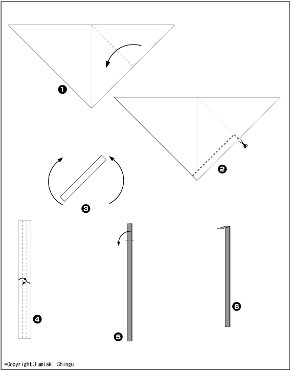 Схема оригами рояль