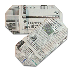 Оригами тапочки из газеты