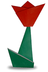 Оригами тюльпан